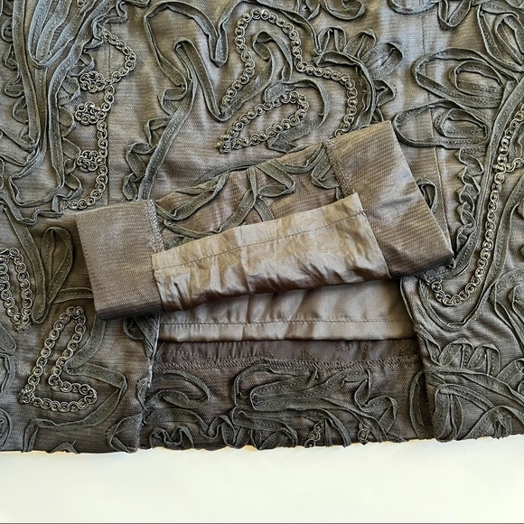 Lafayette 148 New York Skirt Hand Beaded Lace Detailed Pencil in Black Sz 10 - Picture 5 of 8